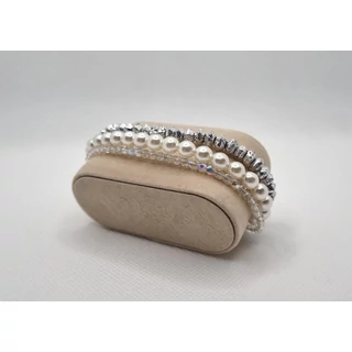 Lávakő-csiszolt gyöngy többsoros ásvány karkötő (18)