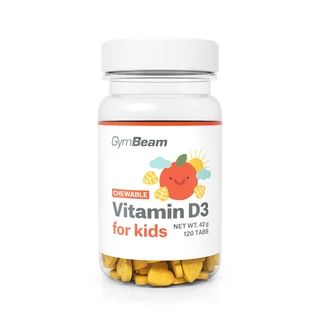 GymBeam D3-vitamin rágótabletta gyerekeknek (120 db)
