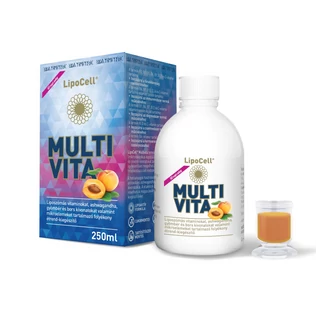 LipoCell Multivita liposzómás multivitamin sárgabarack ízesítéssel (250 ml)