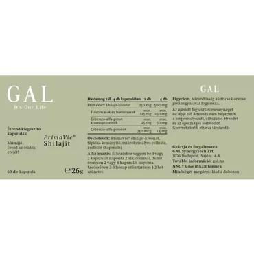 GAL PrimaVie® Shilajit (60 db)