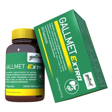 GALLMET Extra epesav, enzim és gyógynövény kapszula (60 db)