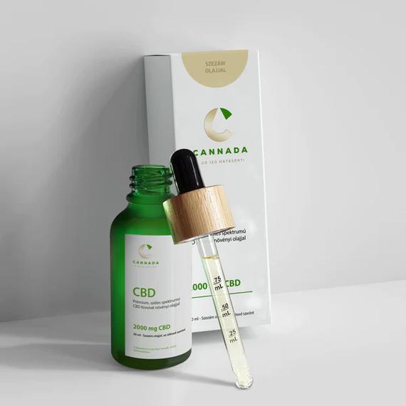 Széles spektrumú 2000 mg CBD kivonat, szezám olajjal (30 ml)
