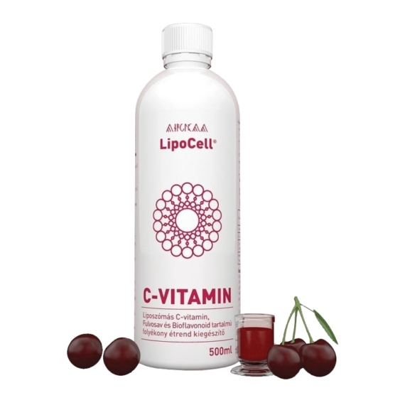 LipoCell liposzómás C-vitamin meggyes ízben (500 ml)