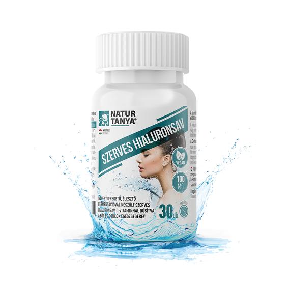 Natur Tanya® Szerves, vegán, fermentált növényi hialuronsav (30 db)