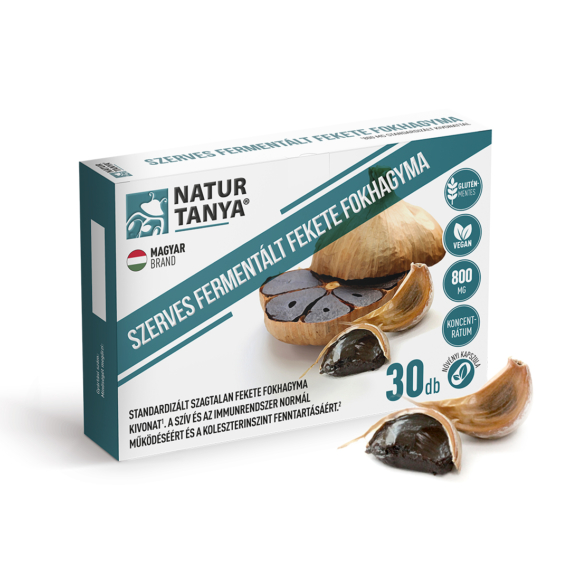 Natur Tanya® Fermentált Fekete Fokhagyma (800 mg)
