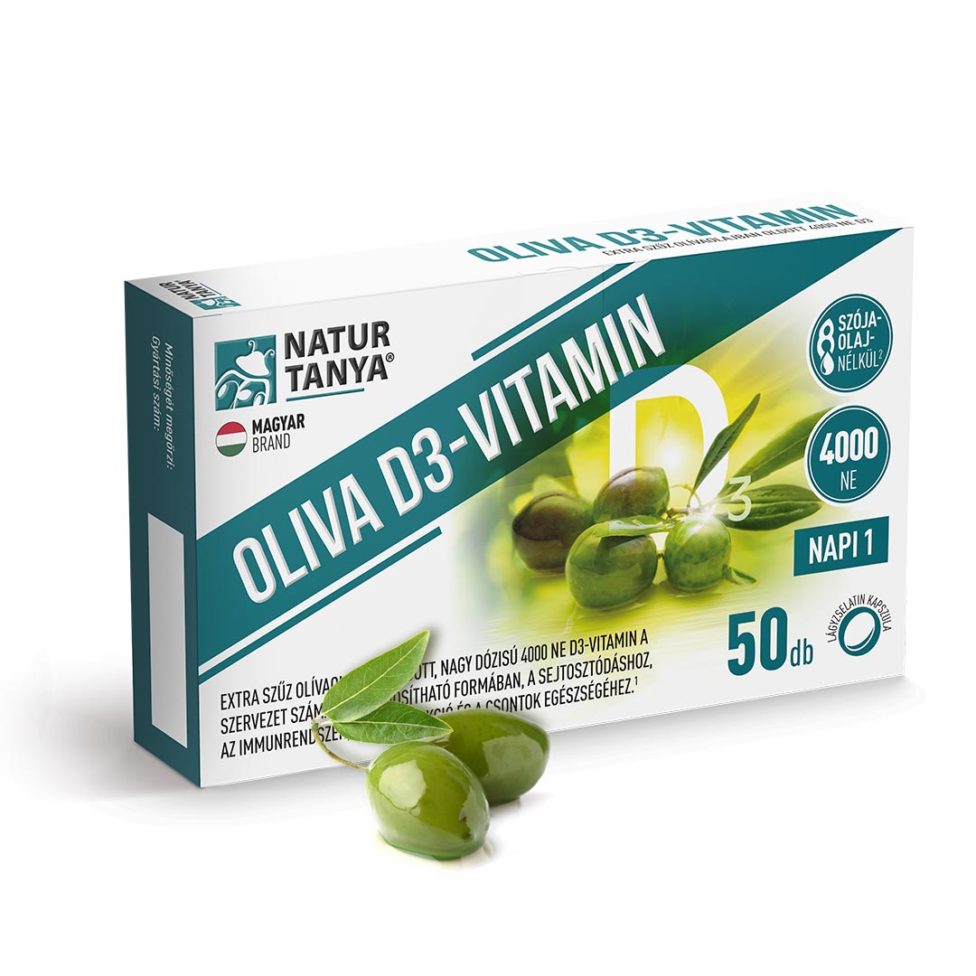 Natur Tanya® OLIVA D3-vitamin (4000 NE, 50 db)