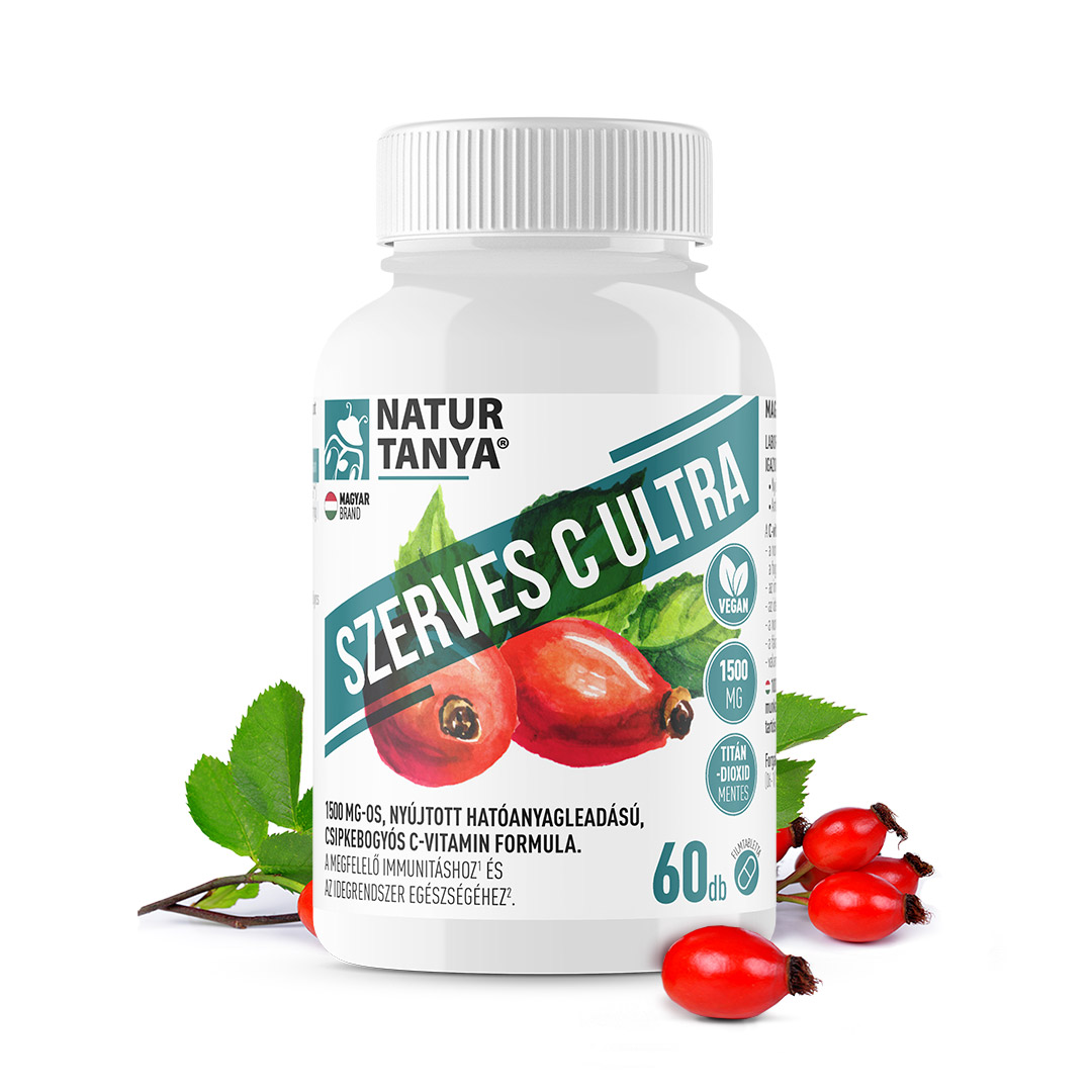 Natur Tanya® Szerves C Ultra (1500 mg Retard C-vitamin, 60 db) 