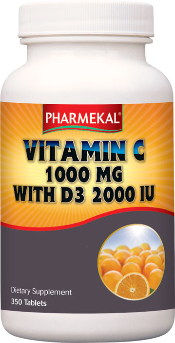  C-vitamin 1000 mg + D3-vitamin 2000 NE (350 db)
